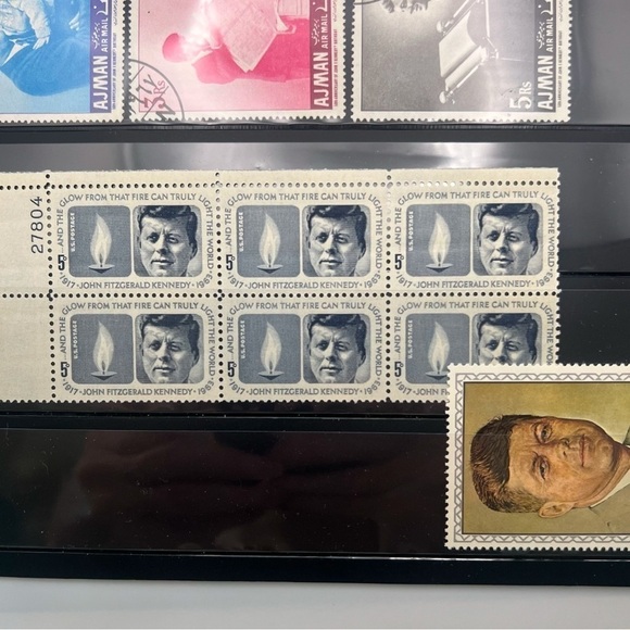Vintage Postage Stamps from the 60's and 70's featuring John F Kennedy - Picture 5 of 8